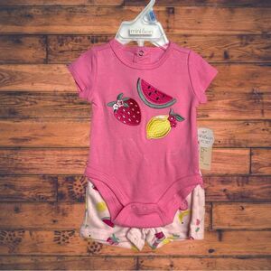5 for $25🔥Mini Bean Pink Fruit Matching Set Size 0-3 Months- New